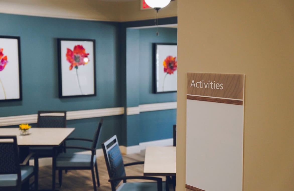 Activities area at Charter Senior Living of Cookeville
